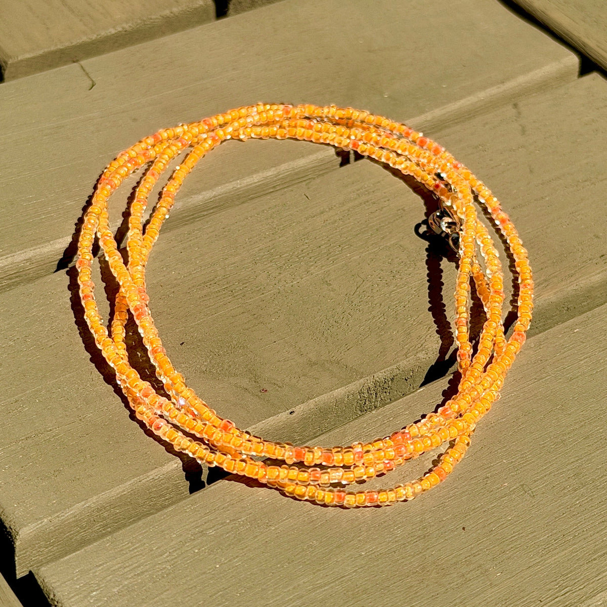 Tangerine Glass Microbeads